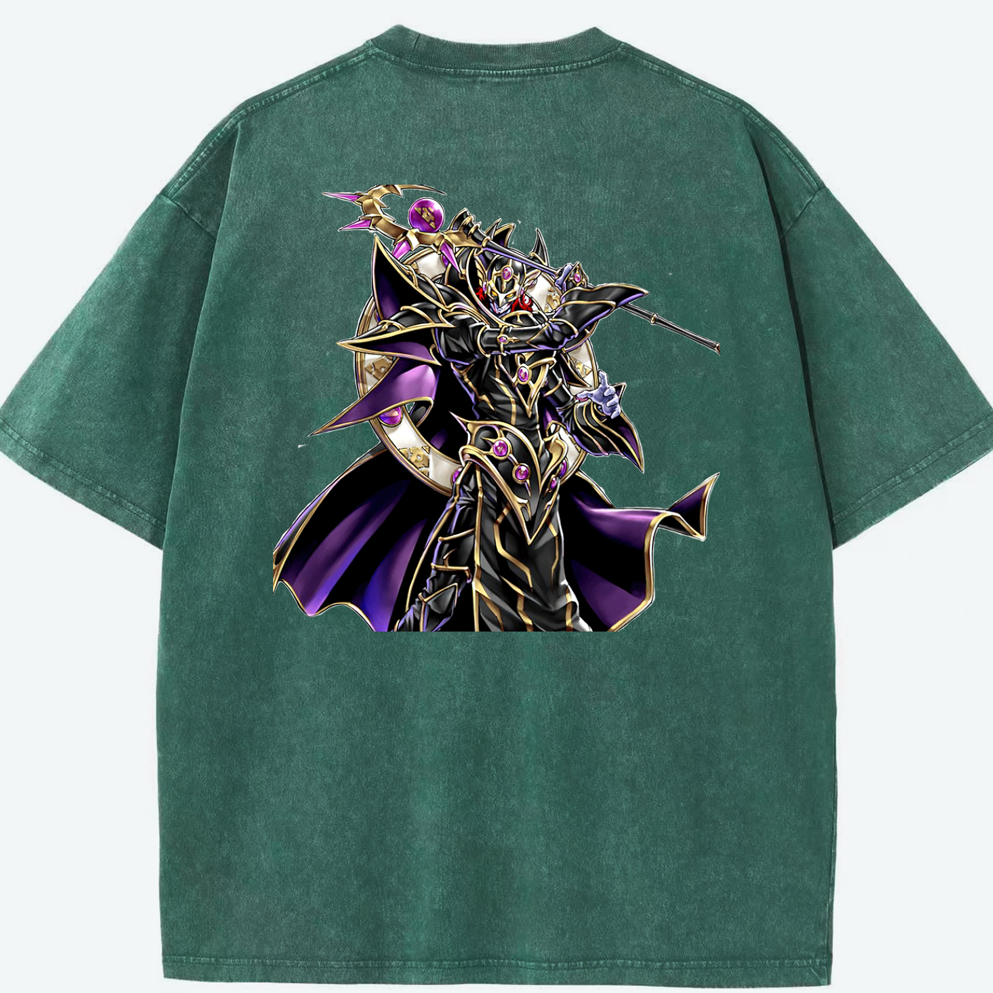 （画像用） 遊☆戯☆王 Yu-Gi-Oh! 綿100% ヴィンテージ風 半袖Tシャツ（背面プリント）